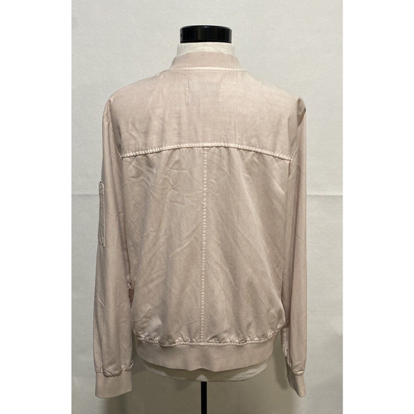 Hinge Women's Blush Zip Front 3 Pockets Lightweight Bomber Jacket Sz 1 - Picture 3 of 7